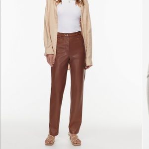 Melina brown leather pants